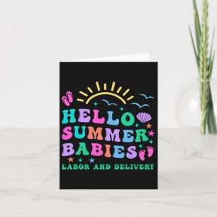 Hallo Retro # Zomerbaby's Arbeid en Bevalling Nurs Kaart