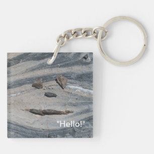 Hallo Rock Face zegt! Sleutelhanger