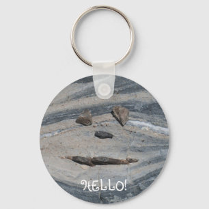 Hallo Rock Face zegt Sleutelhanger