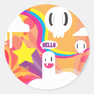hallo! ronde sticker