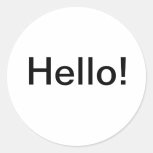 hallo ronde sticker