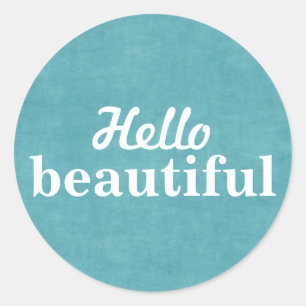 hallo ronde sticker