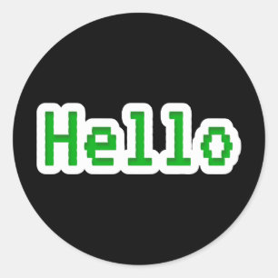 hallo ronde sticker