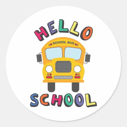 hallo ronde sticker (Voorkant)