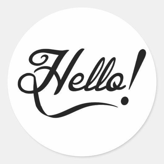 hallo ronde sticker (Voorkant)
