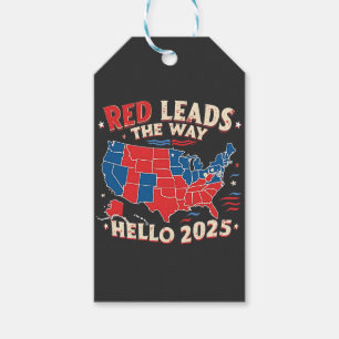 Hallo Rood leidt de weg Cadeaulabel