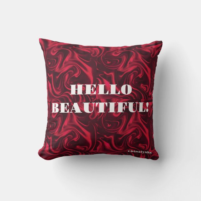 Hallo Rood Mooi Sierkussen (Voorkant)