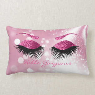 hallo - Roze Eyelash en Brows Kussen