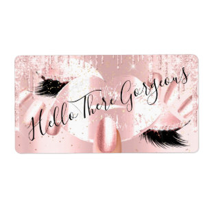 hallo roze glitter schrijft kus lips niails Makeup Etiket
