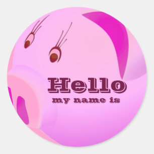 Hallo Roze Liefde,Mijn naam is.._ Ronde Sticker