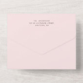 Hallo Roze Monogram Foto Geboorte aankondiging (Achterkant)