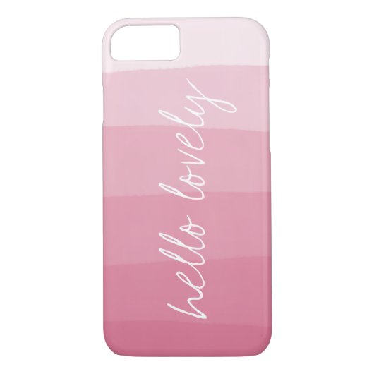 hallo roze Waterverf gradiëntstreep Case-Mate iPhone Case (Achterkant)