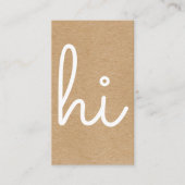 Hallo Rustic Kraft Visitekaartje (Voorkant)