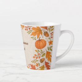 hallo rustieke houten & hygge bladeren latte mok