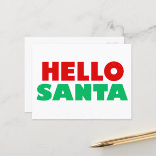 hallo santa briefkaart