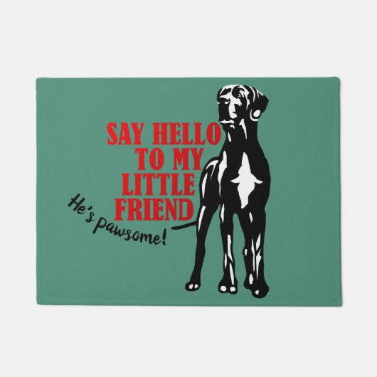 Hallo Say €? Doormat groen Deurmat (Voorkant)