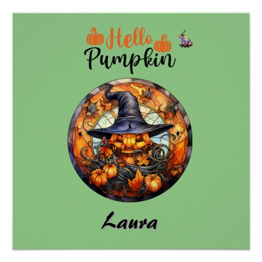 Hallo Scary Hallowe'en Pumpkin Perfect Poster (Voorkant)