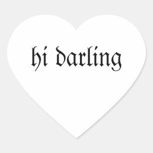Hallo schat hart sticker