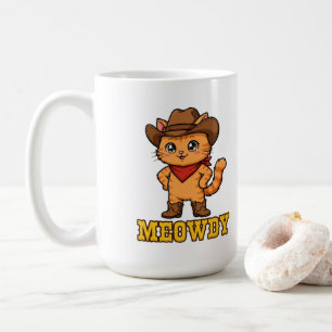 Hallo Schattige Cowboy Kat Western Kitty Koffiemok