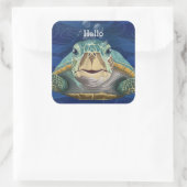 Hallo Schildpad Aanpasbare Sticker (Tas)