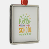 Hallo school metalen ornament (Rechts)