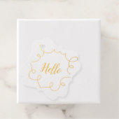 Hallo Scribble metallic print Bedankjes Labels (Met doos)