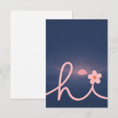 "hallo" Script Mountain Sunset Design Informatiekaartje (Voorkant / Achterkant)