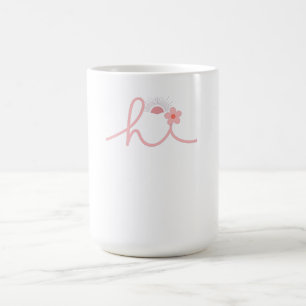 "hallo" Script Mountain Sunset Design Koffiemok