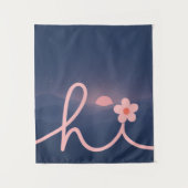 "hallo" Script Mountain Sunset Design Wandkleed (Voorkant)