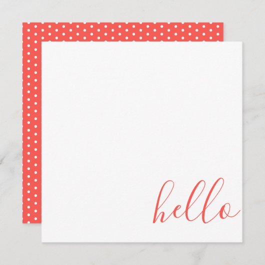 Hallo Script Notitiekaartje (Voorkant / Achterkant)