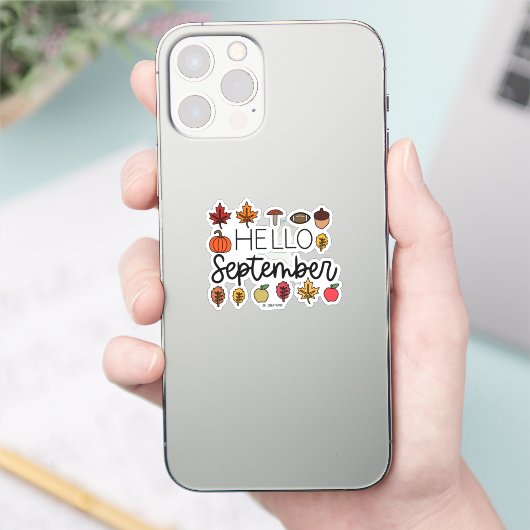 hallo september sticker (Telefoon)