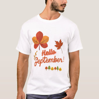 HALLO SEPTEMBRE WELKOM HERFST T-SHIRT