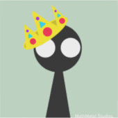 Hallo Shadow World - King "Daar" - vinyl sticker (Voorkant)