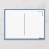 hallo Simple Minimalist Typography Greeting Blue Briefkaart (Achterkant)