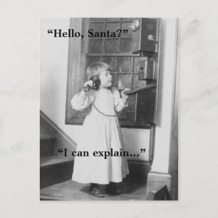 Hallo Sinterklaas? -Briefkaart Feestdagenkaart