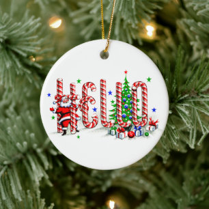 Hallo Sinterklaas Candy Canes Keramisch Ornament