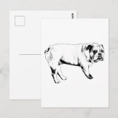 Hallo Snow-Bulldog-Briefkaart Briefkaart (Voorkant / Achterkant)