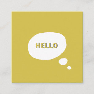 hallo- Speech Bubble business modern, minimalistis Vierkante Visitekaartje