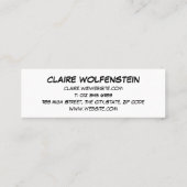 HALLO Spreekballon Pret Retro Stripboek Mini Visitekaartje (Achterkant)