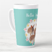 hallo Spring Bunny Rabbit Seasonal Latte Mok (Linkerhoek)