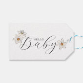 Hallo Spring Daffodil Baby Script baby shower Cadeaulabel (Voorkant (Horizontaal))