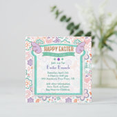 Hallo · Spring Floral Easter Invitation Kaart (Staand voorkant)
