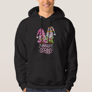 hallo Spring Floral Gnomes Couple Daisy Flowers Sp Hoodie