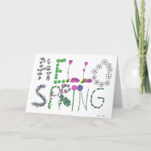Hallo Spring Flower Folding Kaart