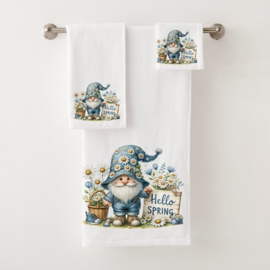 Hallo Spring Gnome Handdoek Trio (Insitu)