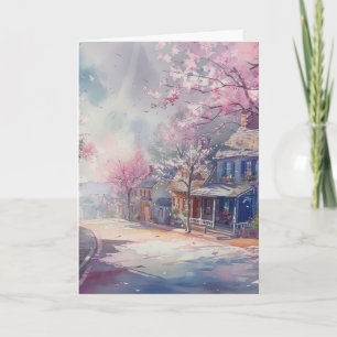 Hallo Spring Village Scene Kaart