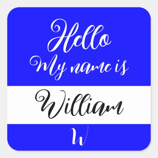 Hallo Stel "Mijn naam is" Label Sticker in (Voorkant)
