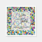 Hallo Stijlvolle kleurrijke mozaïek Servet (Voorkant)