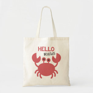 Hallo Stranden - Grappig citaat Schattigee krab Ca Tote Bag