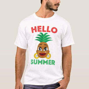 hallo Summer Black Girl Magic Pineapple Melanin Po T-shirt